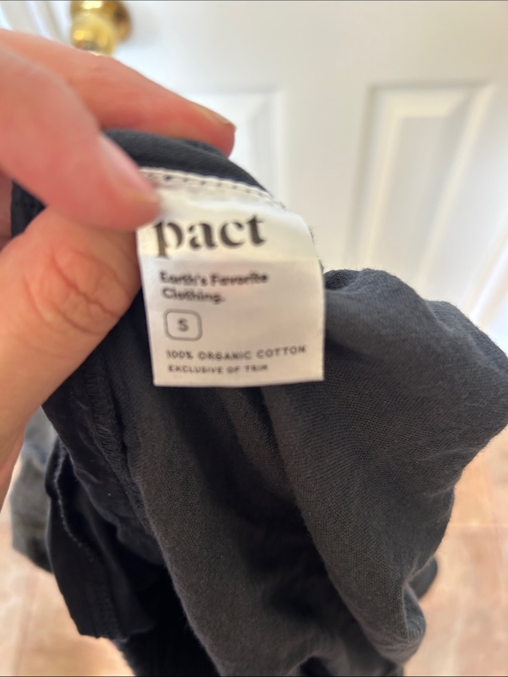 Wide-Leg organic cotton Pants — Black - Picture 4 of 4